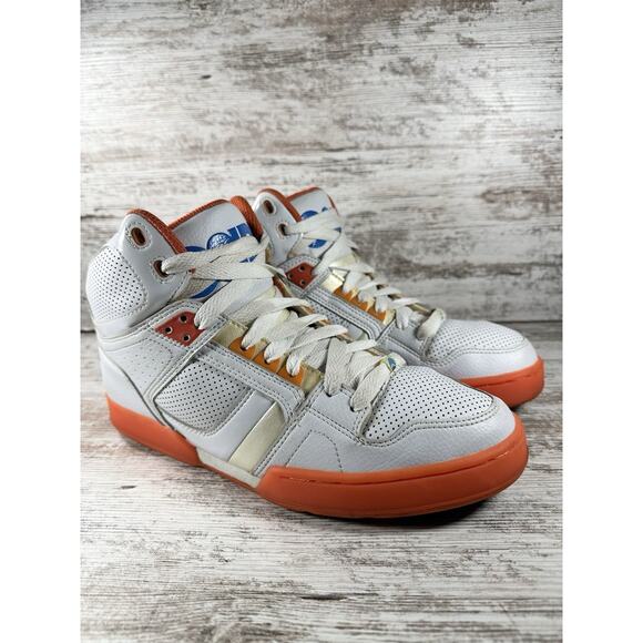 Men's Osiris NYC 83 White/Orange High Top Skate Shoes Sz 10 Athletic